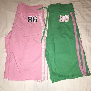 Two pink Victoria’s Secret shorts